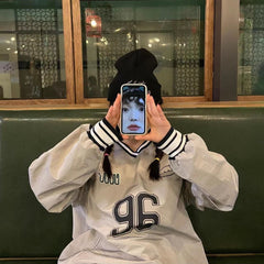 Kpop Jennie Baseball Jersey V-neck Shirt