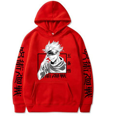 Men's Gojo Anime Print Casual Hoodie