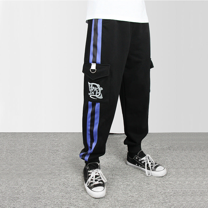 Casual Men's Anime Black Loose Sweatpants