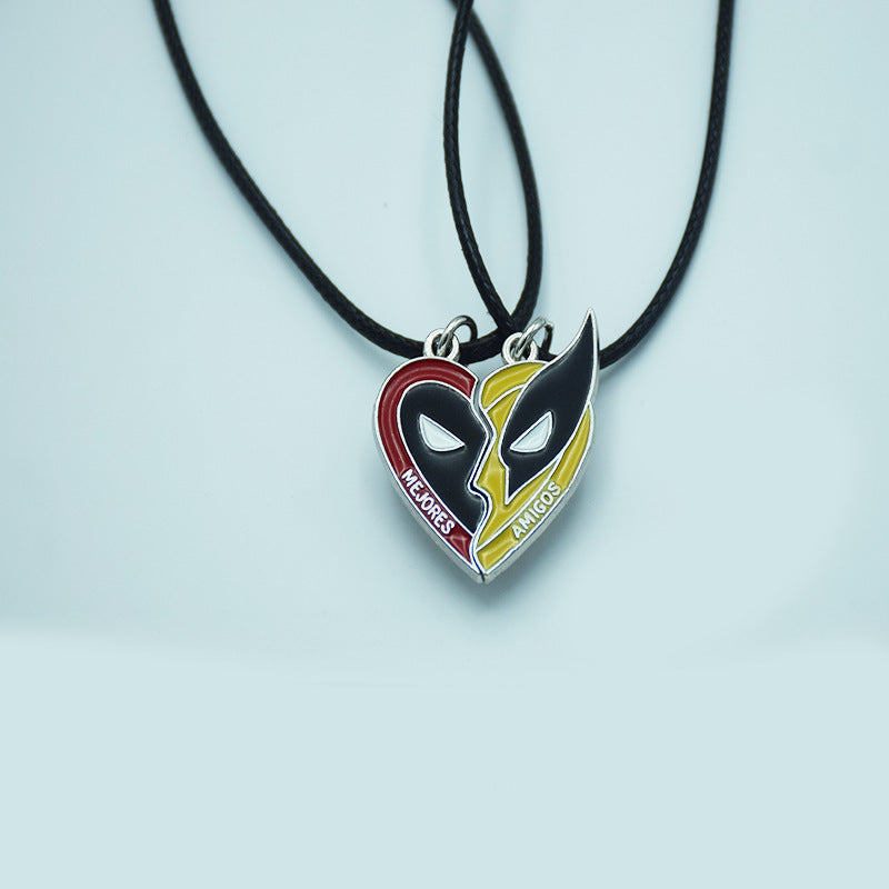 Deadpool and Wolverine Couple Necklace Accessories