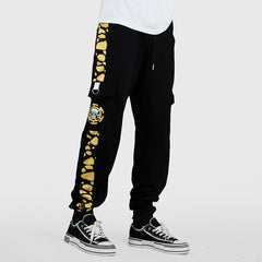 Cool Men's Logo Graphic Print Loose Pants