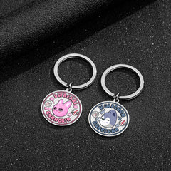 SKZ Printed Stainless Steel Keychain Pendant