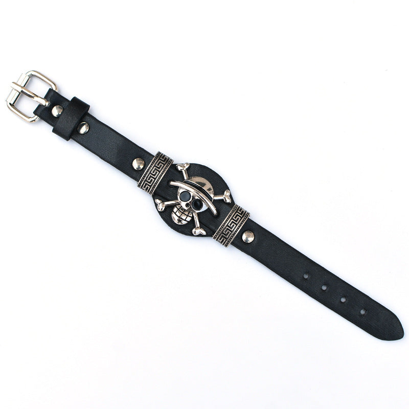 Punk Style Anime Leather Bracelet