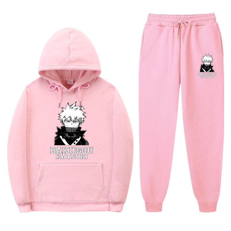 Casual Anime Bakugou Sports Hoodie Pants Suit