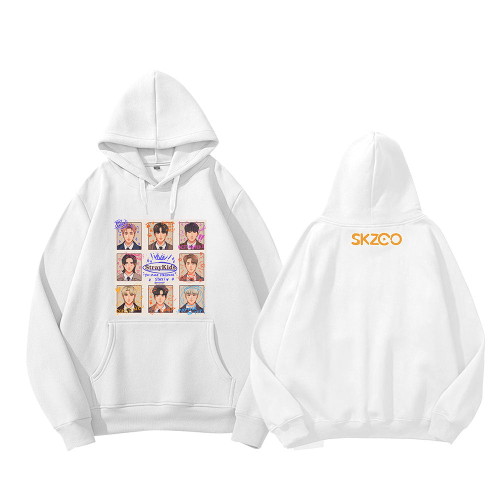 Kpop Cartoon Doll Pocket Hoodie