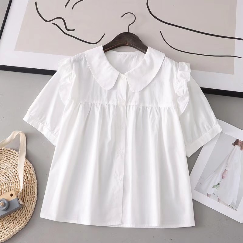 Lovely Japanese Style Lace Short Sleeved Shirt