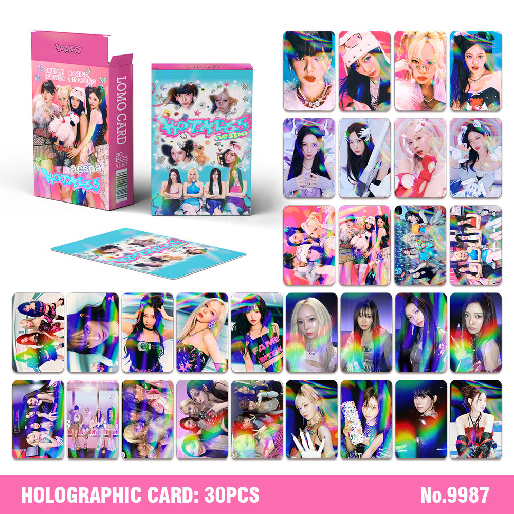 30PCS AE KISS N TELL Holographic Photocards