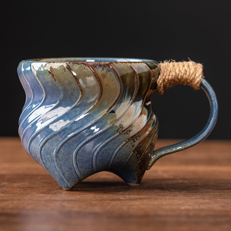 Retro Ceramic Irregular Pottery Mug