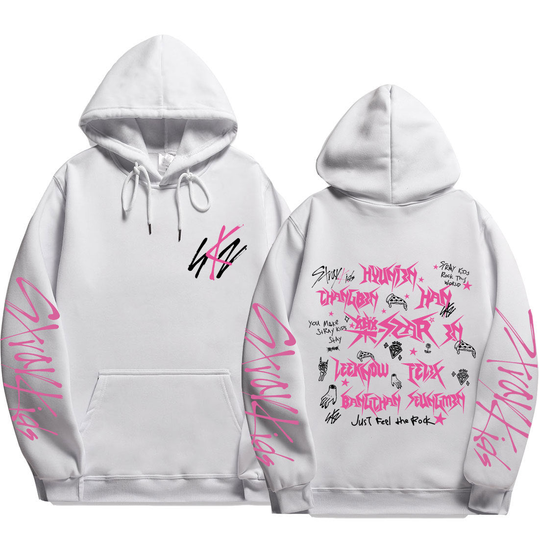 Unisex KPOP LOGO Print Loose Hoodie