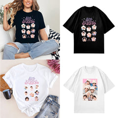 SKZ 5' CLOCK Print Crew Neck T-shirt