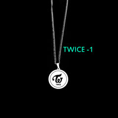 KPOP LOGO Round Pendant Necklace