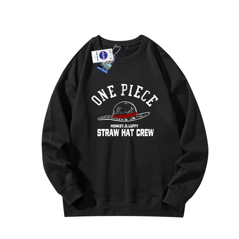 Unisex Casual Luffy Crew Neck Sweatshirt