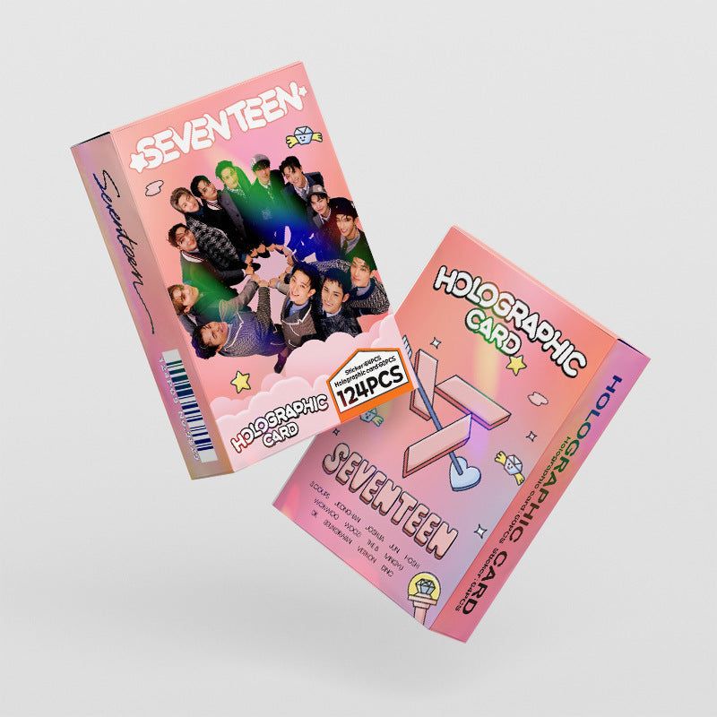124pcs KPOP Holographic Cards
