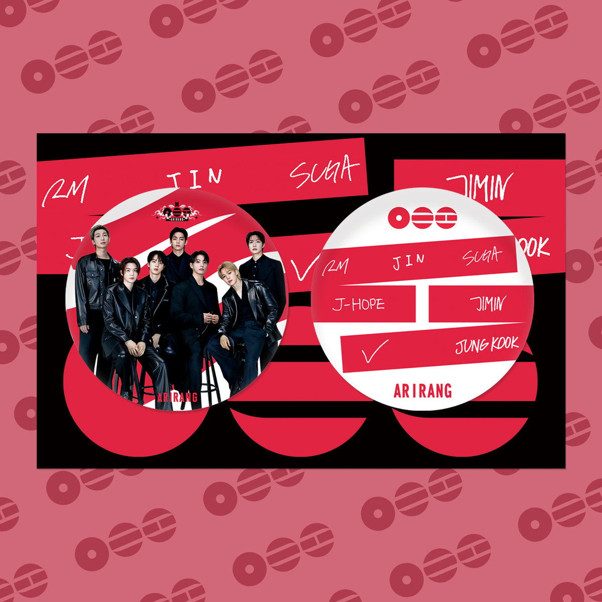 BANGTAN ARIRANG Badge Pendant 2PCS
