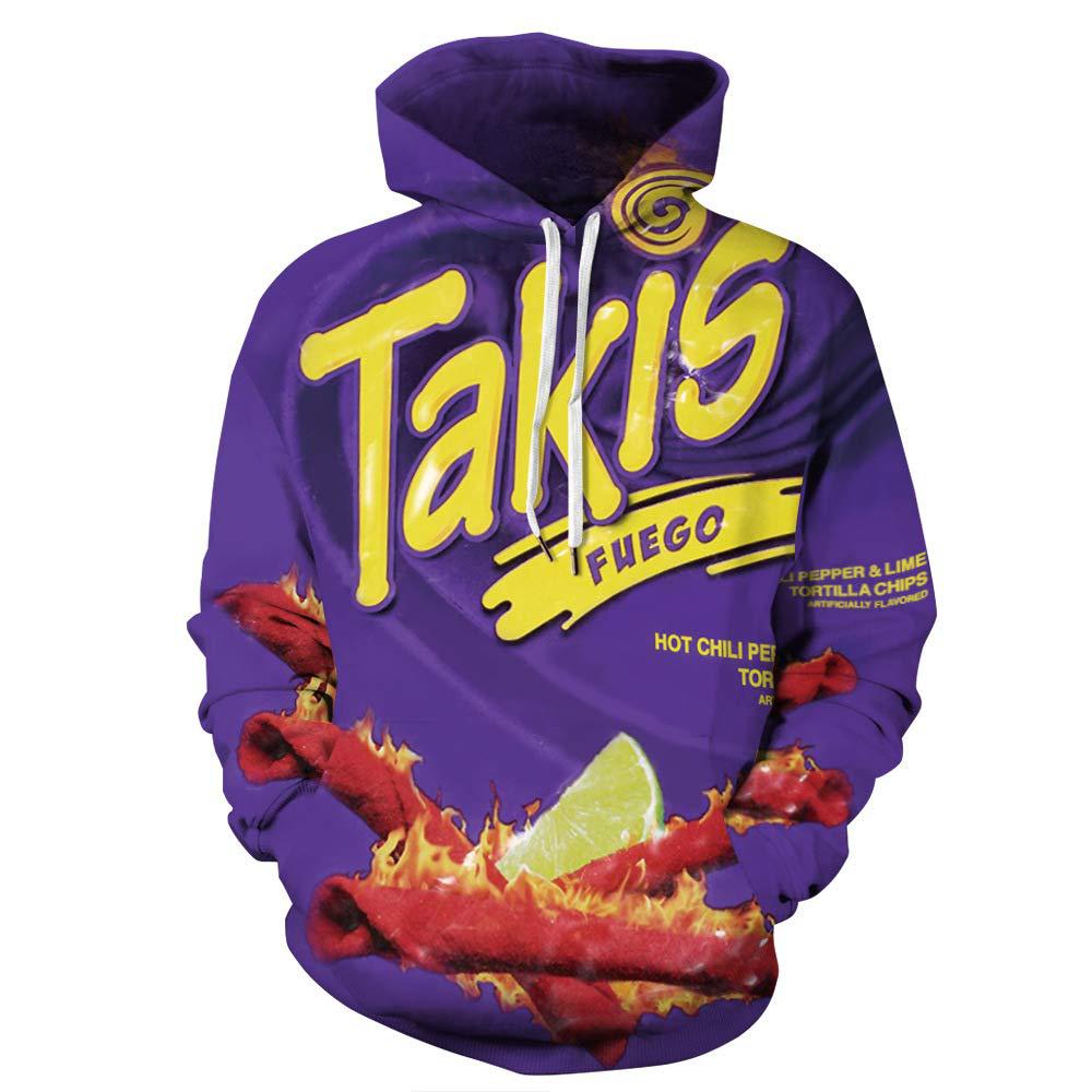 Unisex Trendy Snacks Digital Printed Cosplay Hoodie