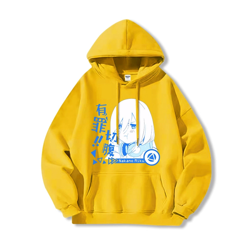 Men's Anime Nakano Print Loose Hoodie