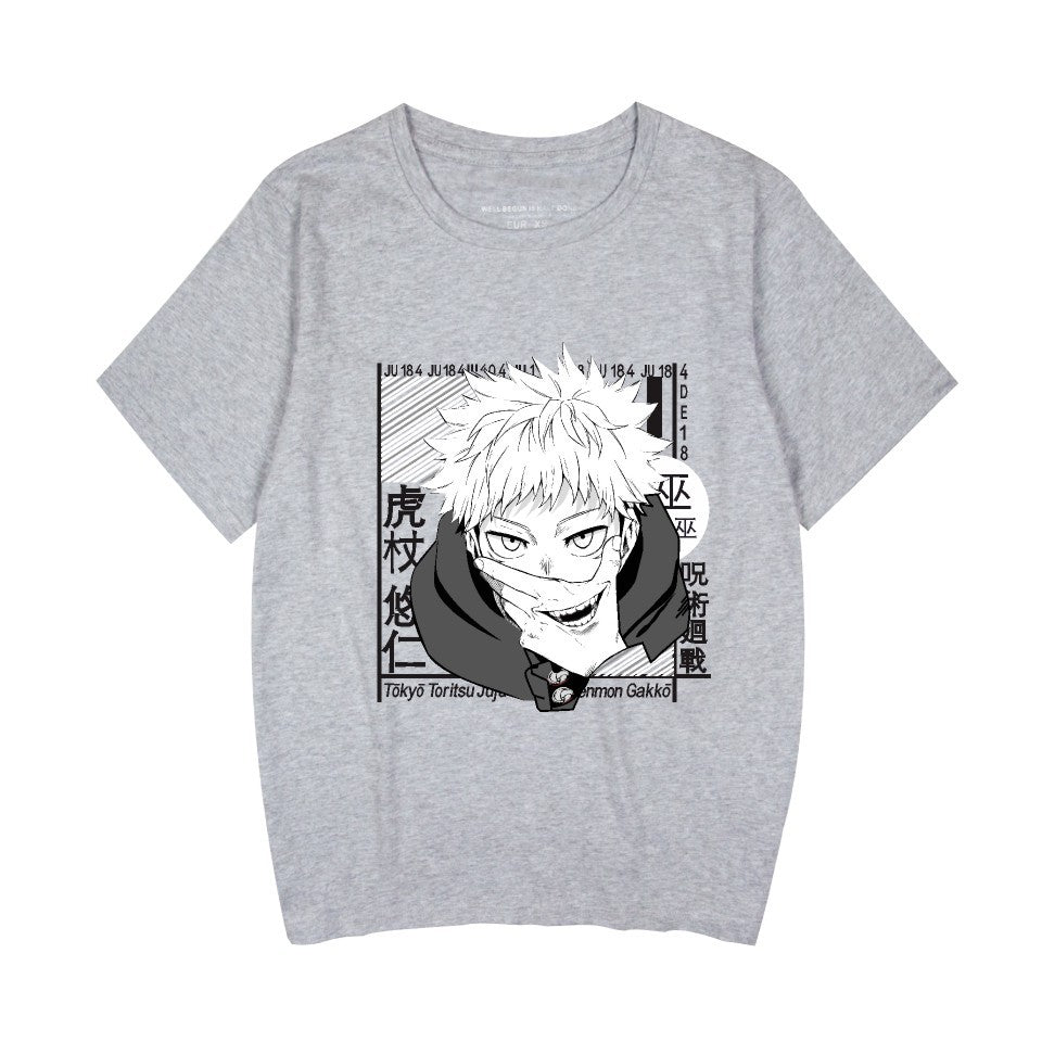 Unisex Anime Loose Pullover Short-sleeved T-shirt