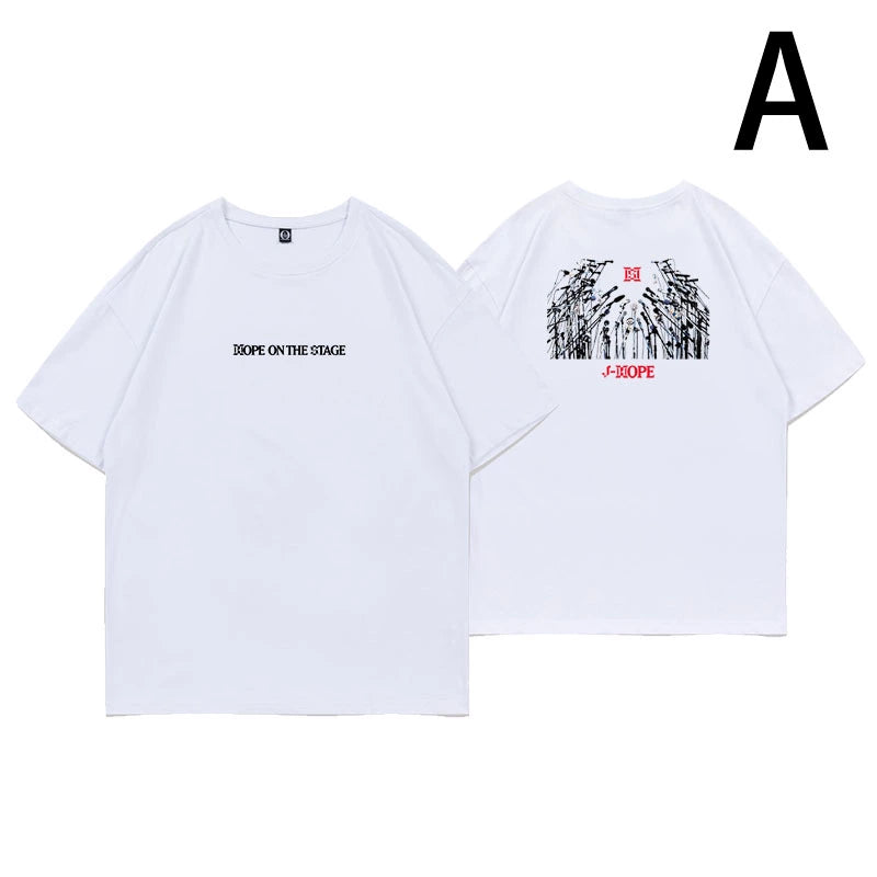 HopeOnTheStage Cotton Loose Short Sleeve T-Shirt