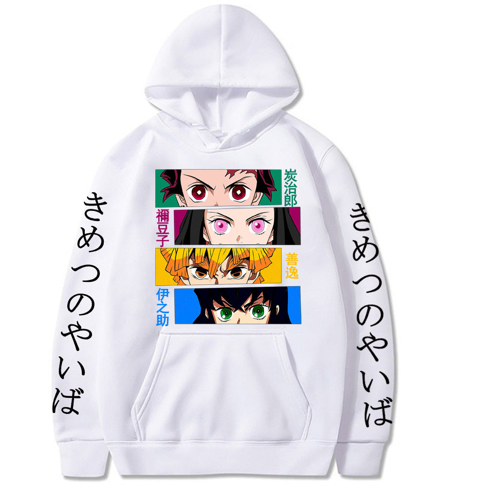 Trendy Anime Pattern Print Loose Hoodie