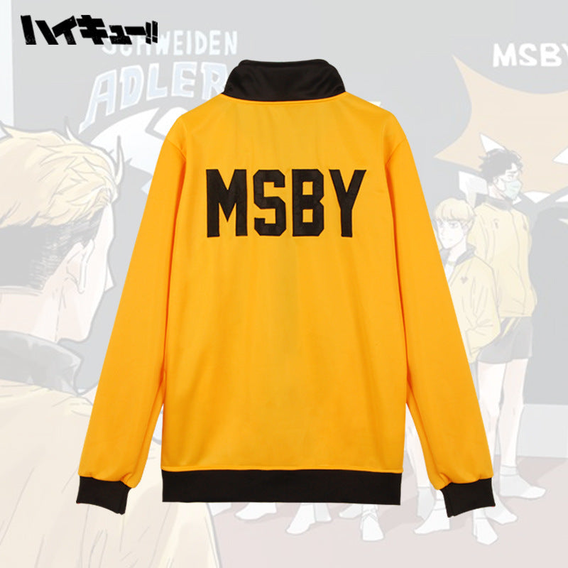 Unisex MSBY Letter Print Cosplay Zipper Jacket