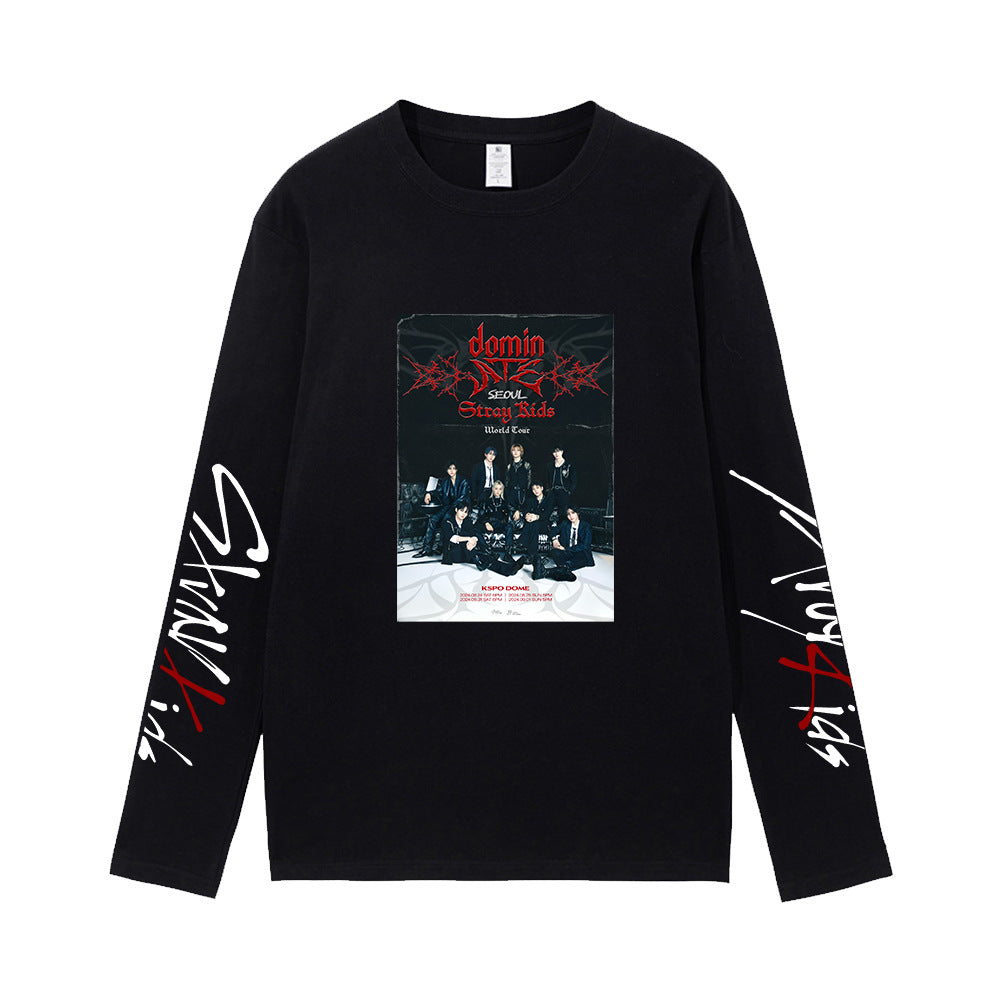 Unisex ATE Kpop Crew Neck Long-sleeved T-shirt