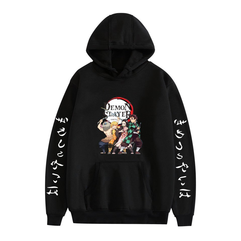 Casual Anime Printed Pullover Loose Hoodie