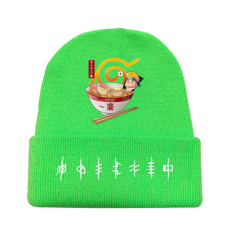 Versatile Anime Print Knitted Hat