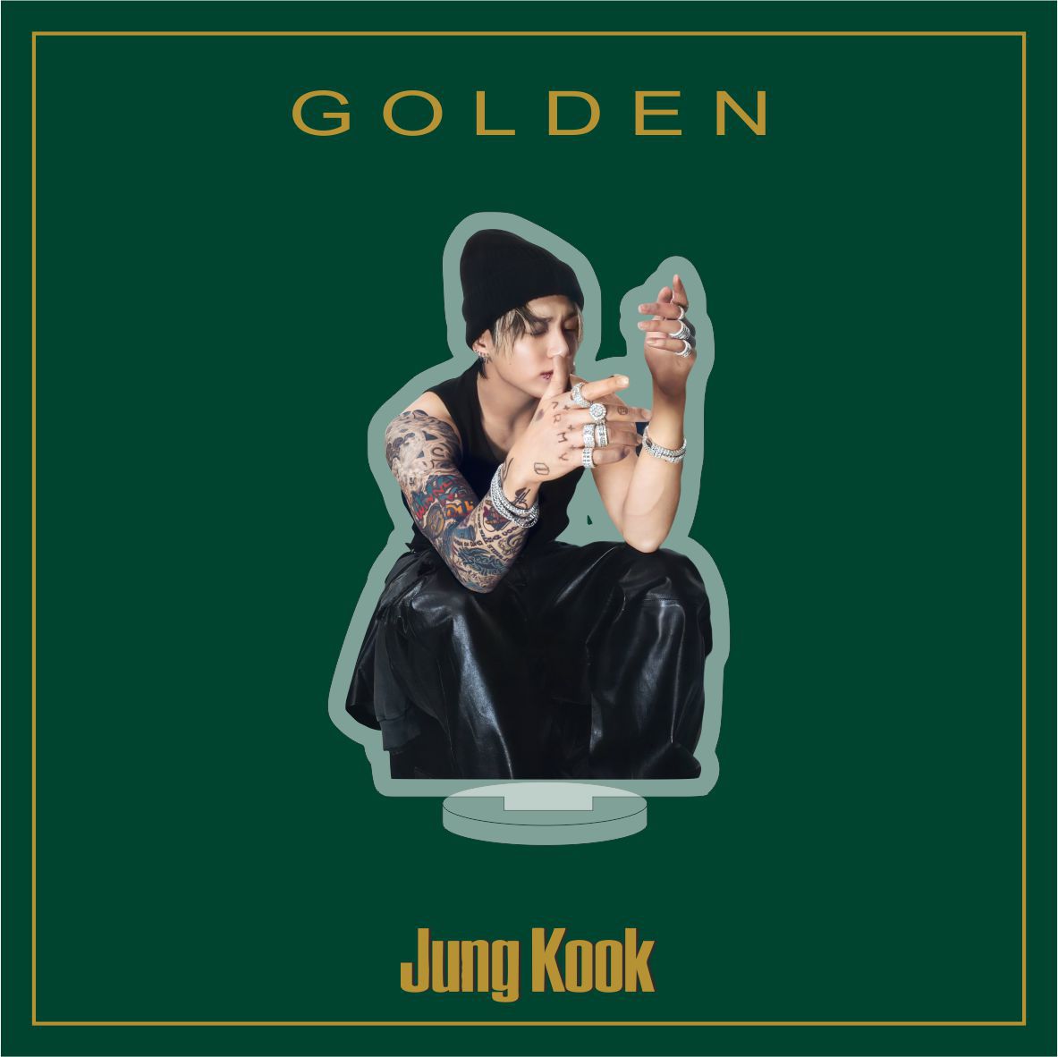 JK Golden Album Standing Tabletop Ornament