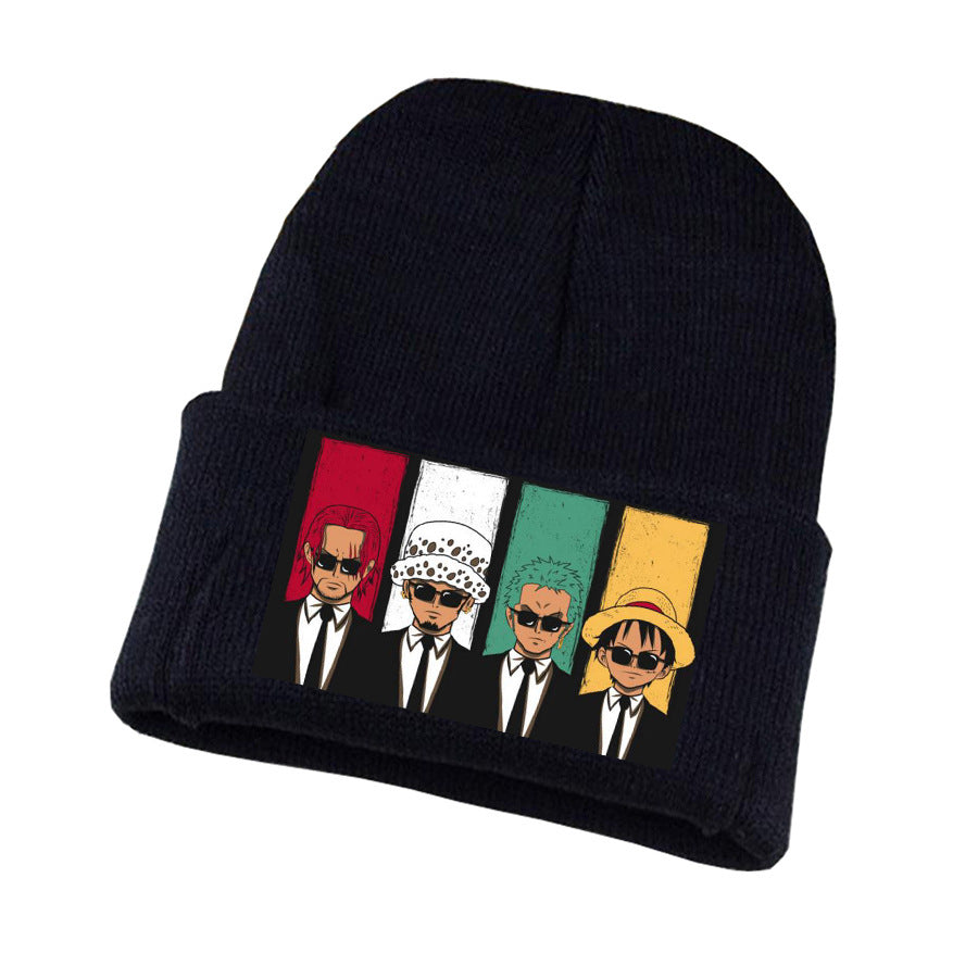 Leisure Anime Print Knitted Hat