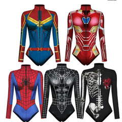 Superhero COS 3D Printed Swimsuit
