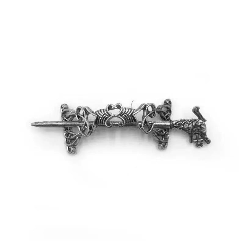 Ethereal Fantasy Sword Viking Dragon Hair Clip