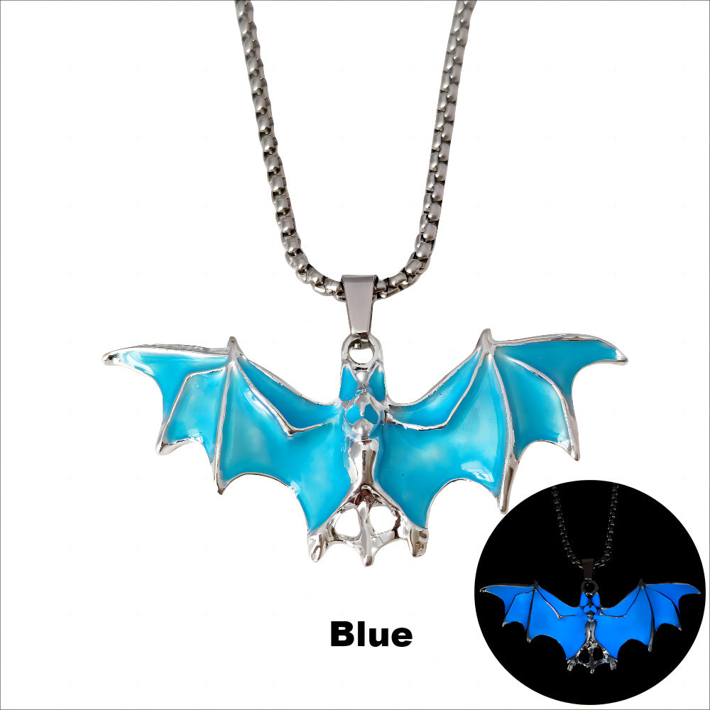 Luminous Vampire Bat Pendant Necklace