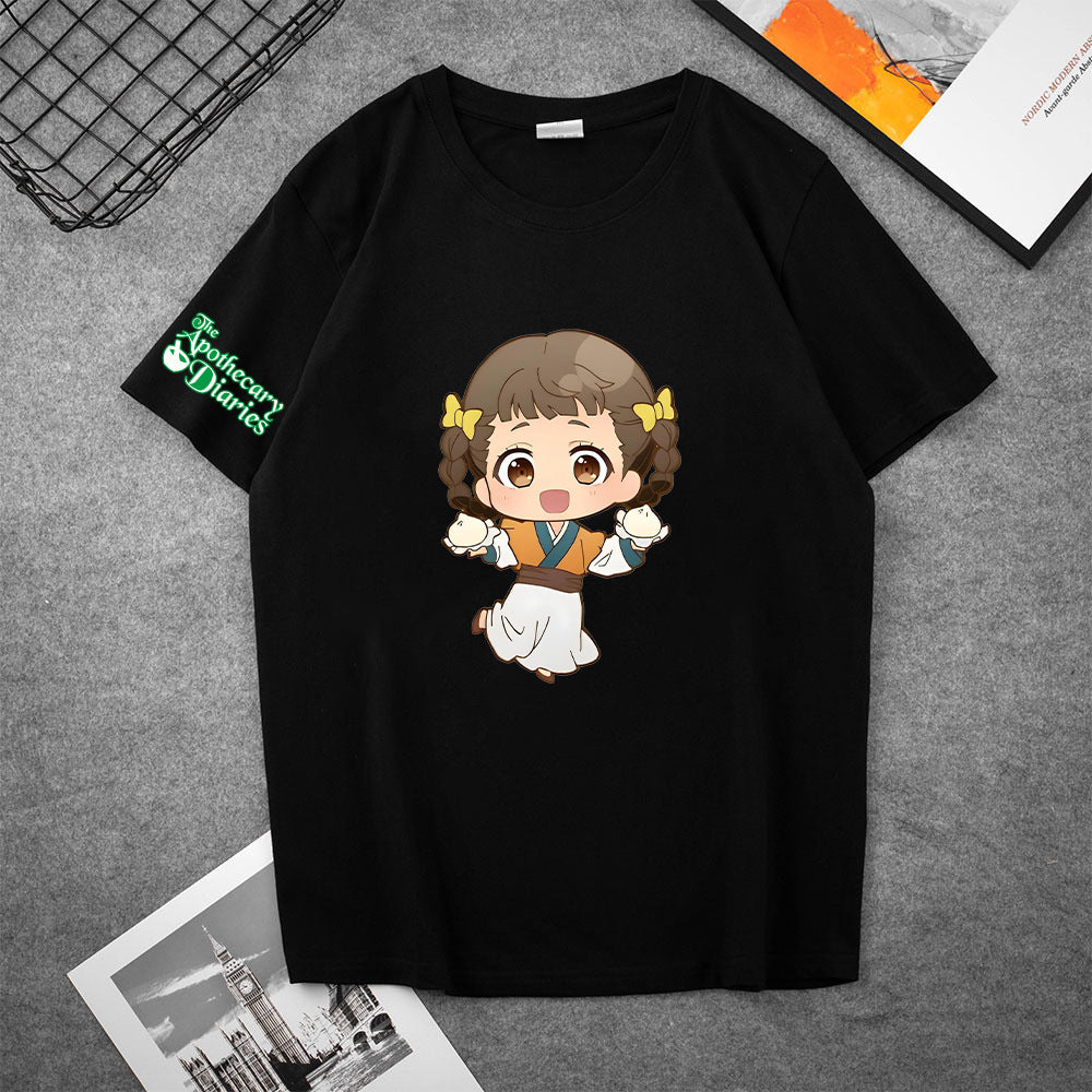 Trendy Girl's Anime Short Sleeve T-Shirt