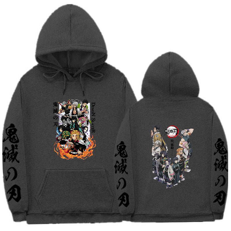 Casual Anime Printed Sports Loose Hoodie