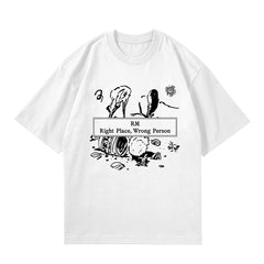 Unisex Kpop Graphic Short-sleeved T-shirt