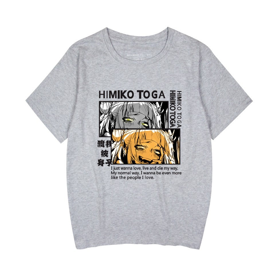 Unisex Trendy Anime Toga Print Casual T-shirt