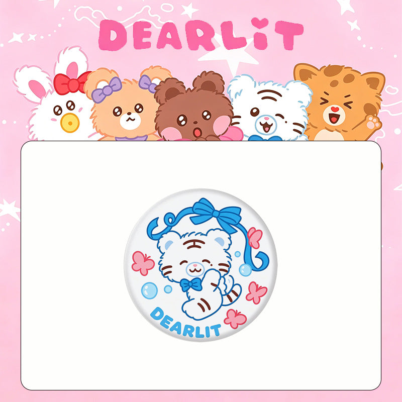 DEARLIT Badge Mirror Keychain Accessories