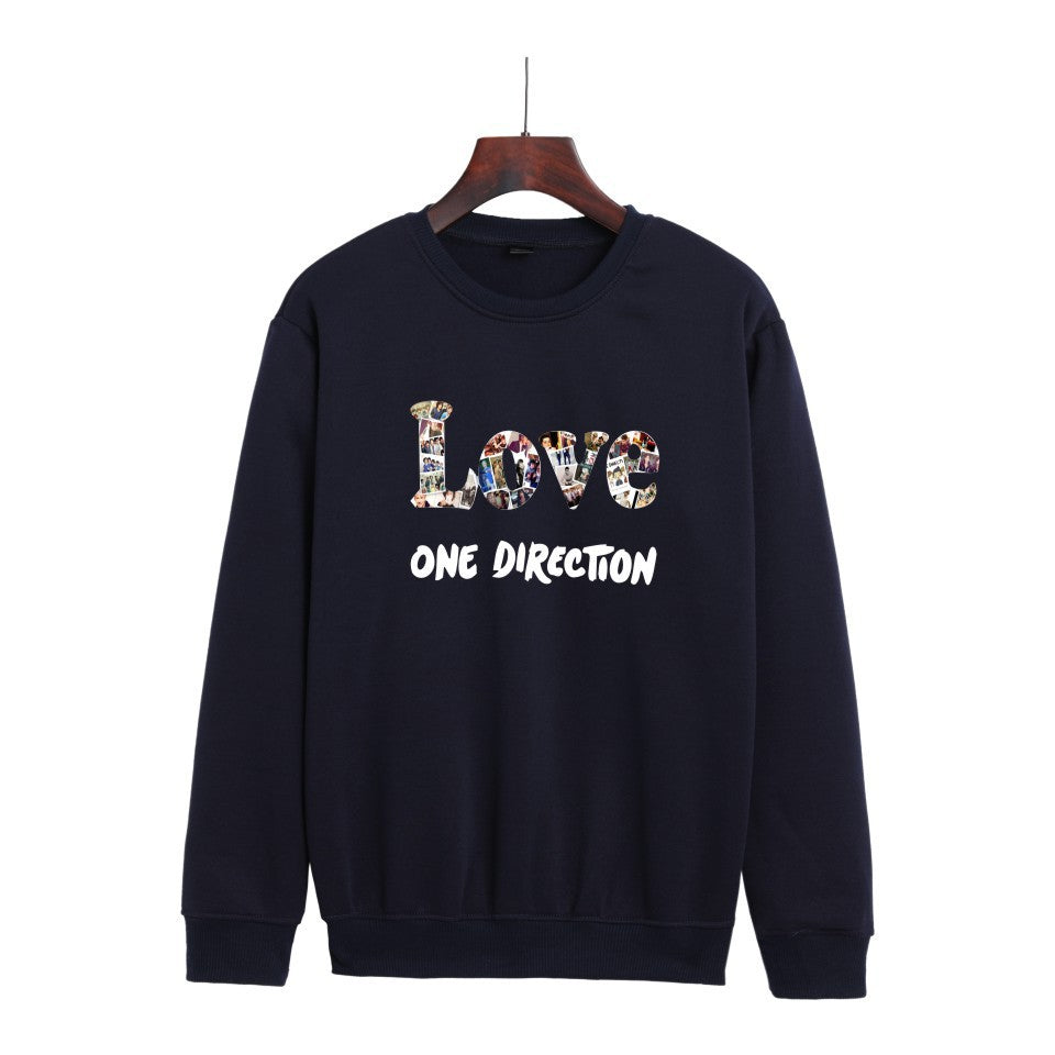 Casual LOVE Harry Print Crew Neck Sweatshirt