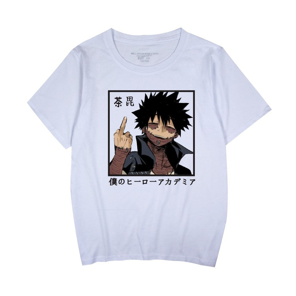 Unisex Anime Printed Casual Crew Neck T-shirt