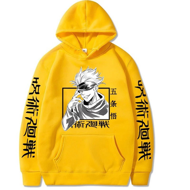 Unisex Anime Graphic Print Loose Hoodie