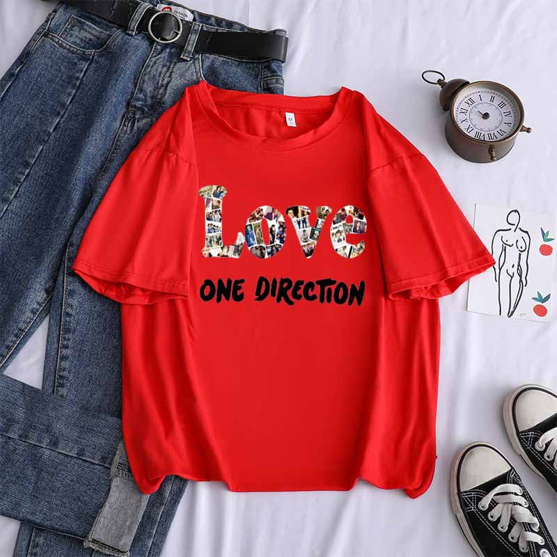 Women's 1D LOVE Crew Neck Short Sleeve T-Shirt