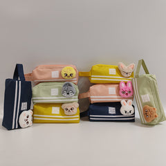 Cartoon KPOP Double Zipper Pencil Bag