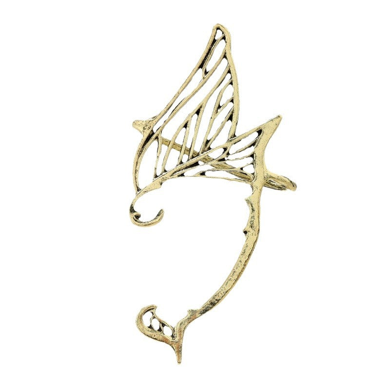 Dragon Black, Gold & Silver Ear Cuffs Without Perforation