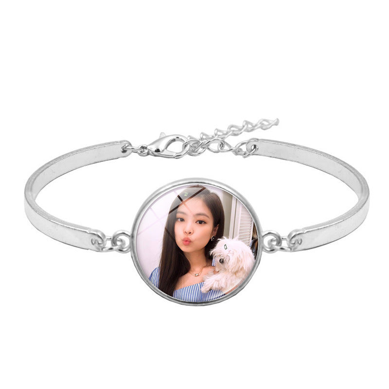 Kpop Round Pendant Bracelet