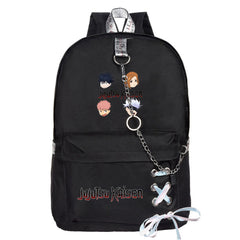 Casual Anime Lace-Up Chain Canvas Backpack