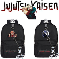 Casual Anime Lace-Up Chain Canvas Backpack