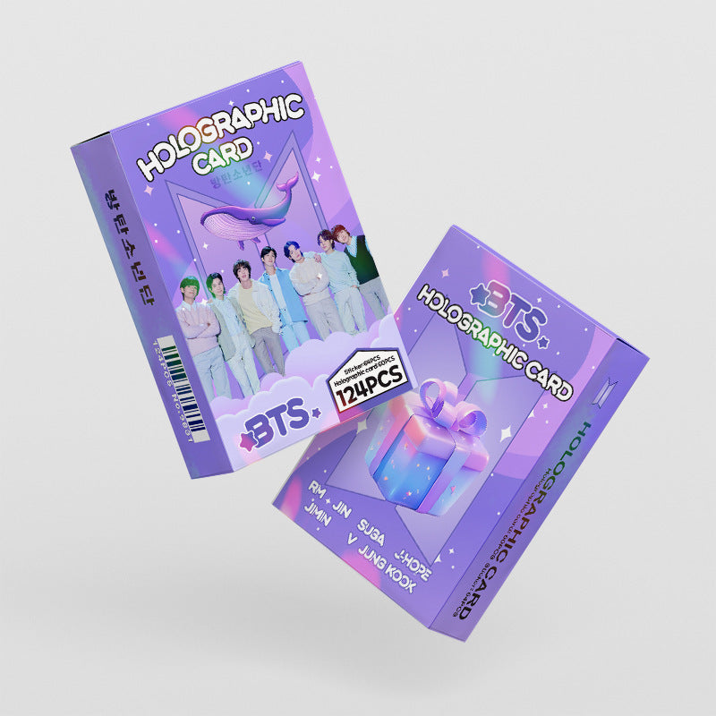 124pcs KPOP Holographic Cards