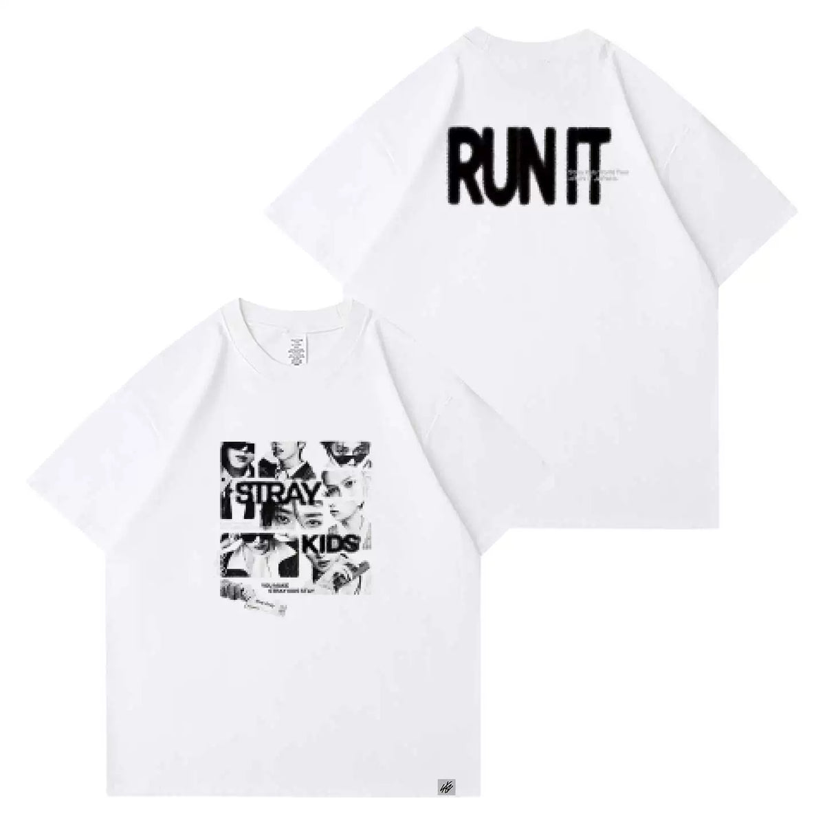 SKZ World Tour RUN IT Printed Short-sleeved T-shirt