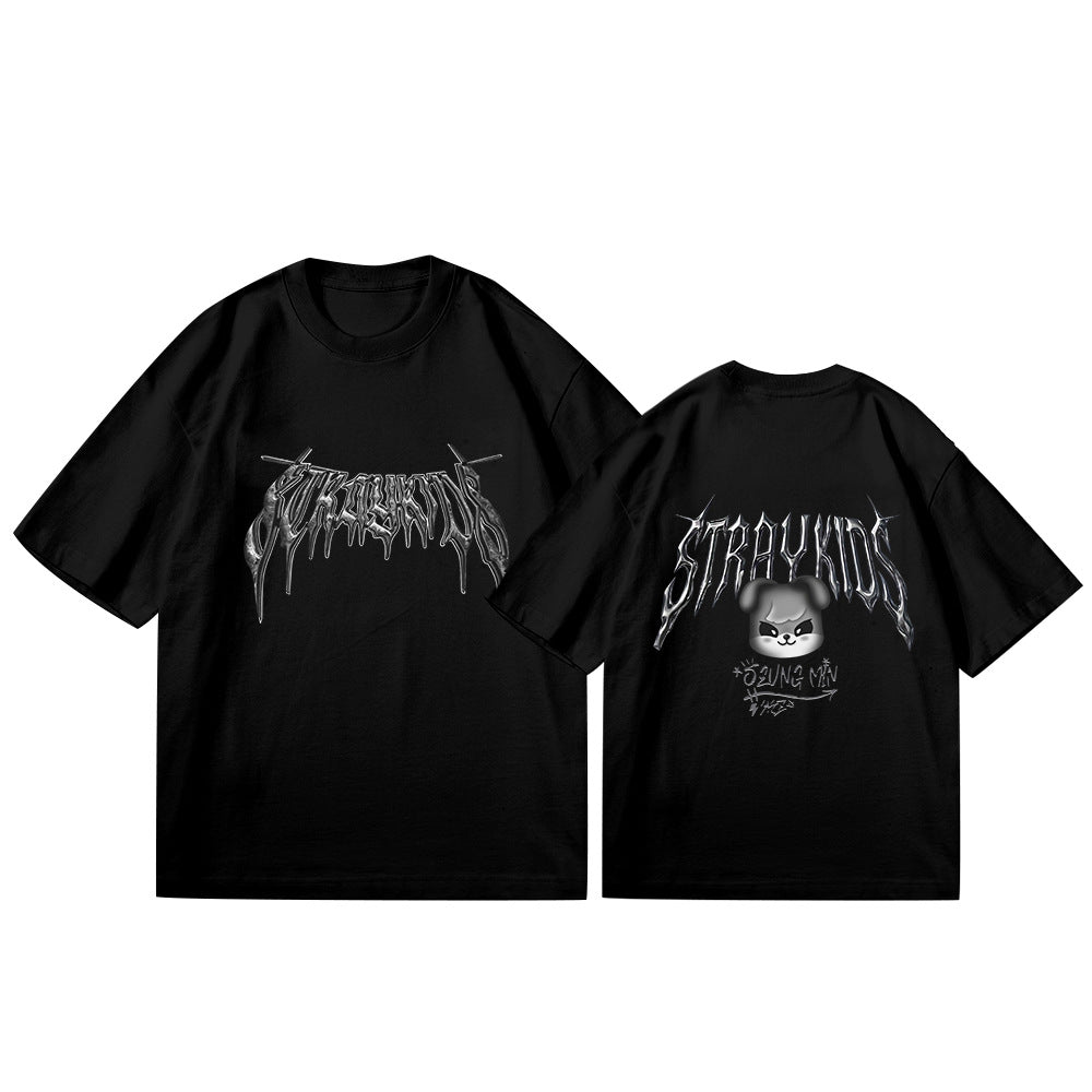 KPOP Evil Cartoon Logo Cotton T-Shirt