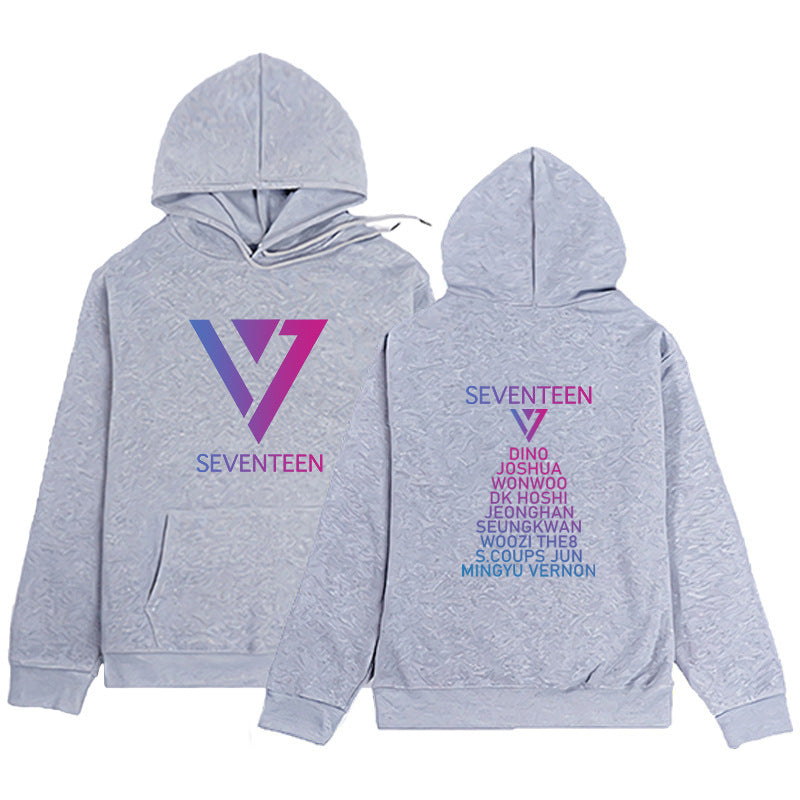 Trendy Kpop Logo Printed Casual Hoodie